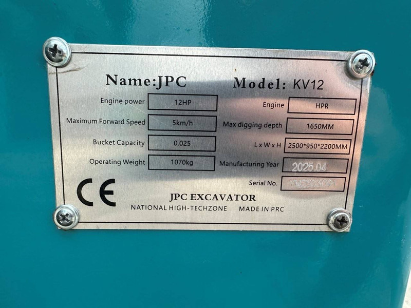 JPC KV12 - Minikuormaaja: kuva JPC KV12 - Minikuormaaja JPC KV12 - Minikuormaaja: kuva JPC KV12 - Minikuormaaja