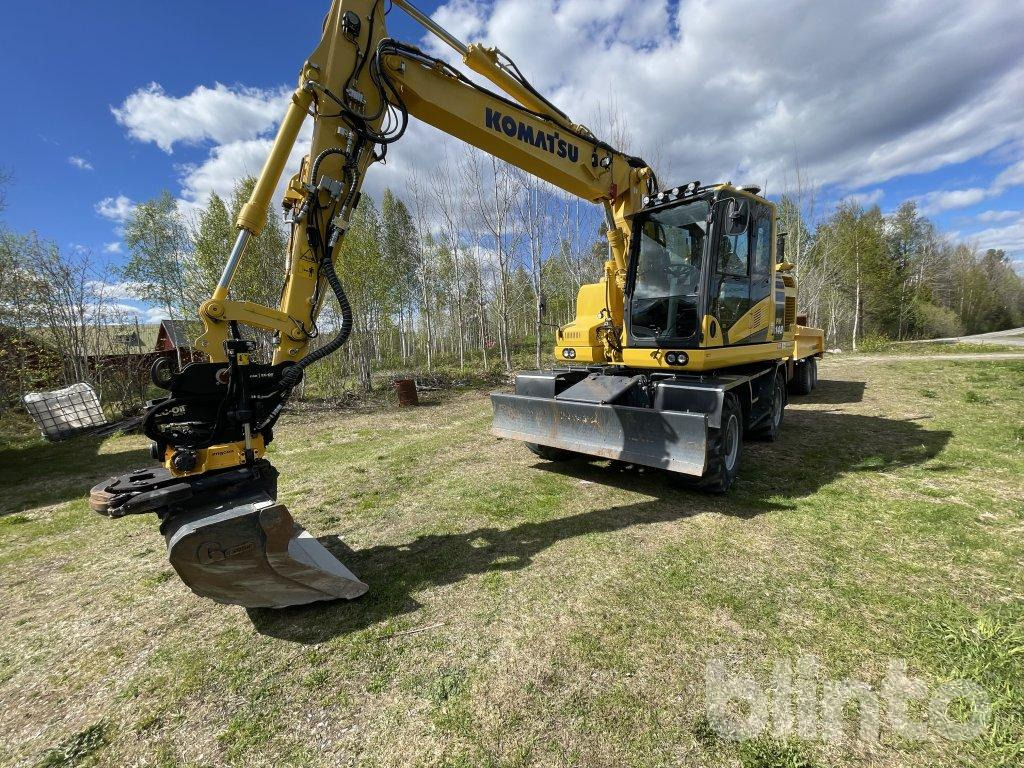 Komatsu PW 148 med vagn - Pyöräalustainen kaivinkone: kuva Komatsu PW 148 med vagn - Pyöräalustainen kaivinkone Komatsu PW 148 med vagn - Pyöräalustainen kaivinkone: kuva Komatsu PW 148 med vagn - Pyöräalustainen kaivinkone