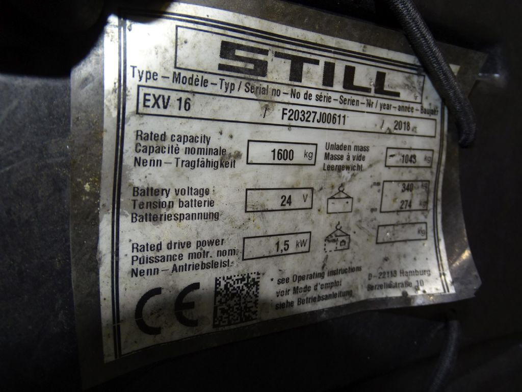 Still EXV16/950MM - Pinoamistrukki: kuva Still EXV16/950MM - Pinoamistrukki Still EXV16/950MM - Pinoamistrukki: kuva Still EXV16/950MM - Pinoamistrukki