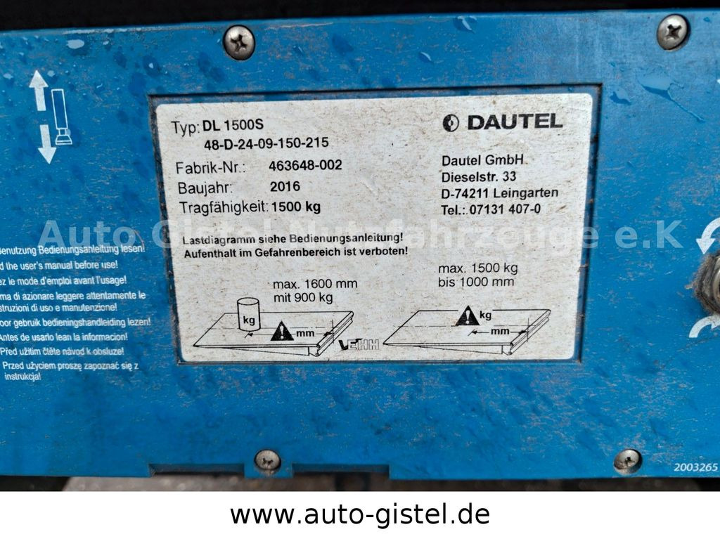 Pressukapelli kuorma-auto Mercedes-Benz Antos 1833 4x2 BL*Dautel DL1500s Hebebühne: kuva Pressukapelli kuorma-auto Mercedes-Benz Antos 1833 4x2 BL*Dautel DL1500s Hebebühne