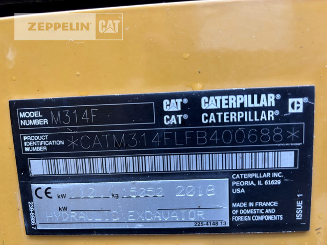 Cat M314F - Pyöräalustainen kaivinkone: kuva Cat M314F - Pyöräalustainen kaivinkone Cat M314F - Pyöräalustainen kaivinkone: kuva Cat M314F - Pyöräalustainen kaivinkone