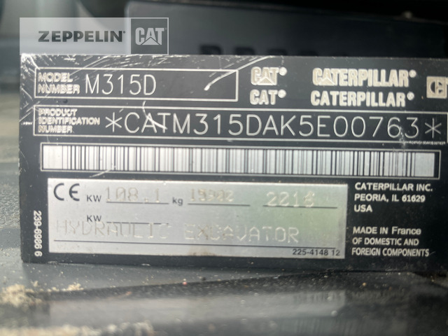 Cat M315D - Pyöräalustainen kaivinkone: kuva Cat M315D - Pyöräalustainen kaivinkone Cat M315D - Pyöräalustainen kaivinkone: kuva Cat M315D - Pyöräalustainen kaivinkone