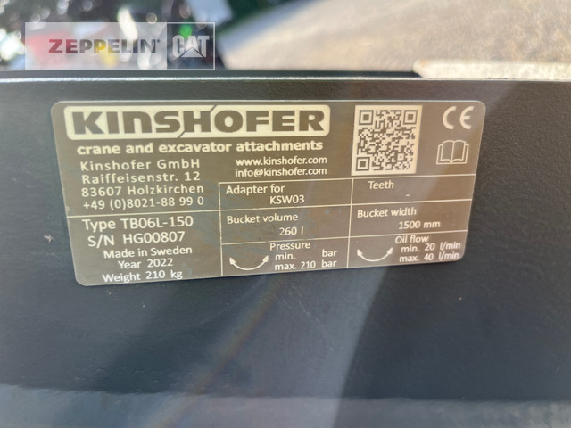Kinshofer TB06-1500 GLV - Kaivinkoneen kauha: kuva Kinshofer TB06-1500 GLV - Kaivinkoneen kauha Kinshofer TB06-1500 GLV - Kaivinkoneen kauha: kuva Kinshofer TB06-1500 GLV - Kaivinkoneen kauha