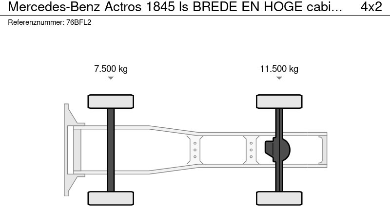 Vetopöytäauto Mercedes-Benz Actros 1845 ls BREDE EN HOGE cabine, euro 6, mot approval: kuva Vetopöytäauto Mercedes-Benz Actros 1845 ls BREDE EN HOGE cabine, euro 6, mot approval